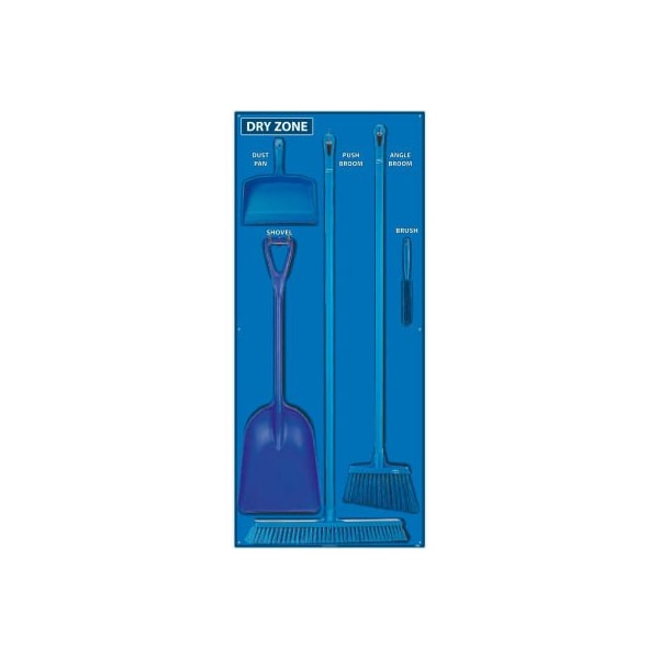 National Marker Dry Zone Shadow Board Combo Kit, Blue/Black, 68 X 30, Pro Series Acrylic -